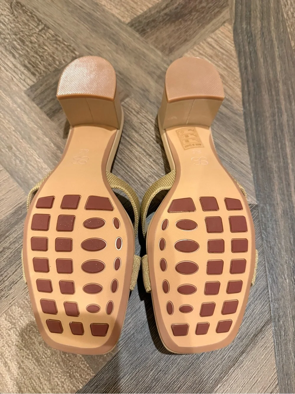 Cosy Island PebbleGrace Woven Block Heeled Sandal